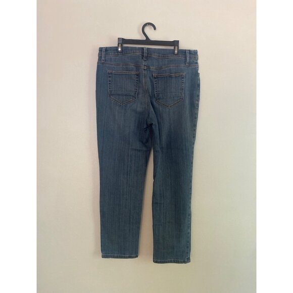 Chico’s Women’s Size 0 Cropped Denim Mid-Rise Blue Jeans Stretch Cotton Blend - Picture 2 of 5